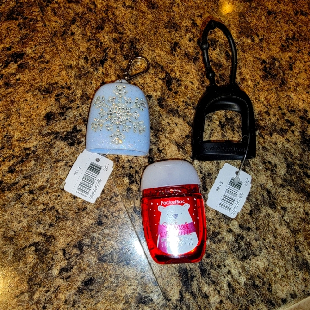 ( 3 for 15 ) 2 BBW Sanitizer Holders and 1 Sanitizer